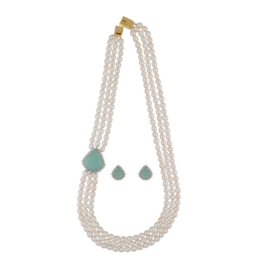 J Pearls Jabala 3 Lines Pearl Set - Real Pearl Jewelry - Grab2buy