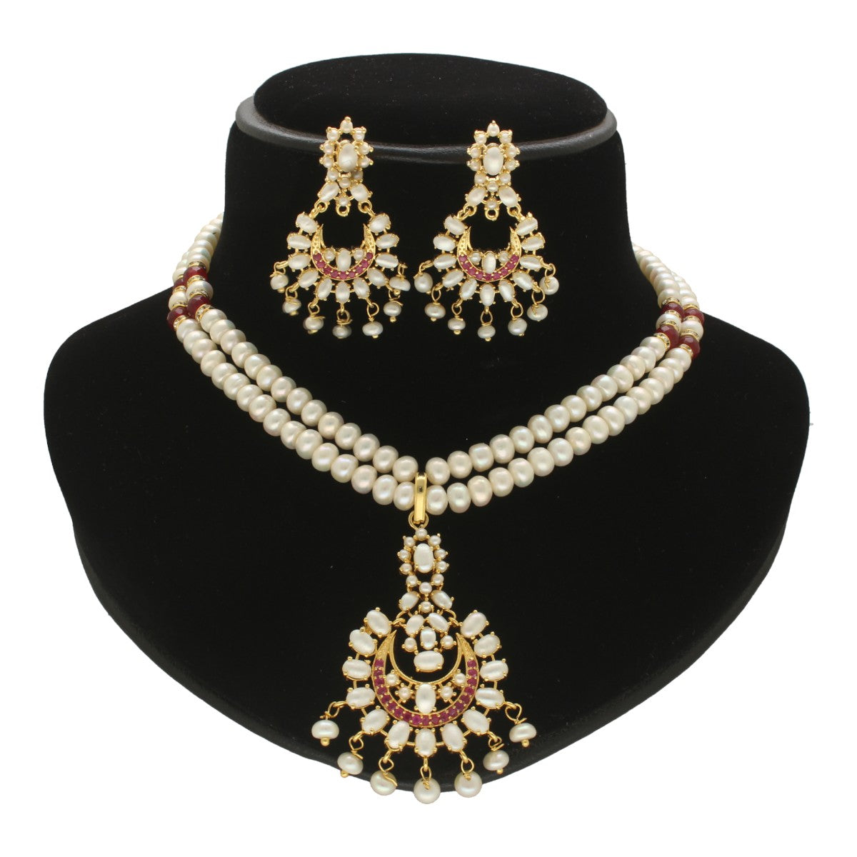 J Pearls Ishir Glowing Pearl Necklace Set J Pearls