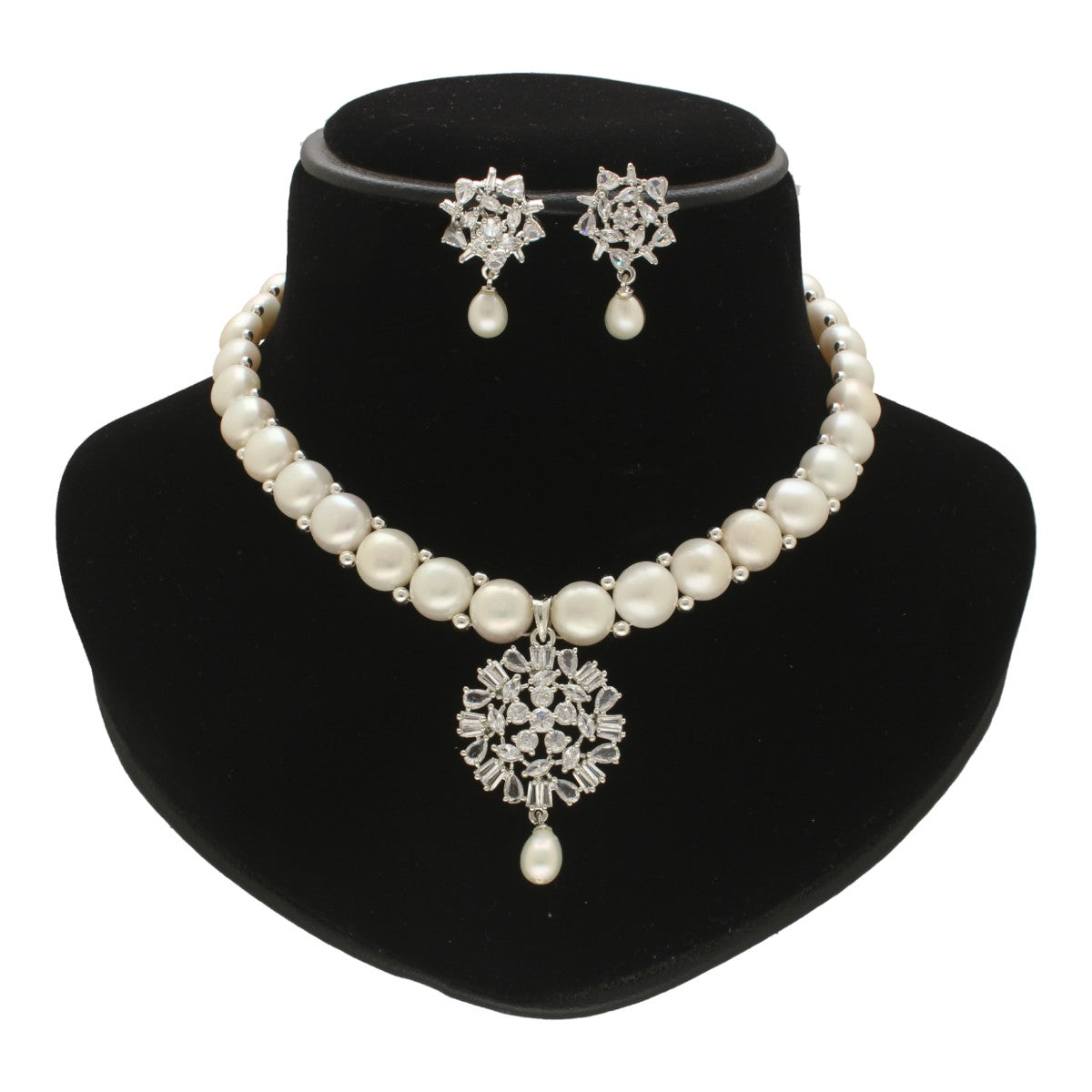 J Pearls Dazzling Divinity Pearl Necklace Set J Pearls