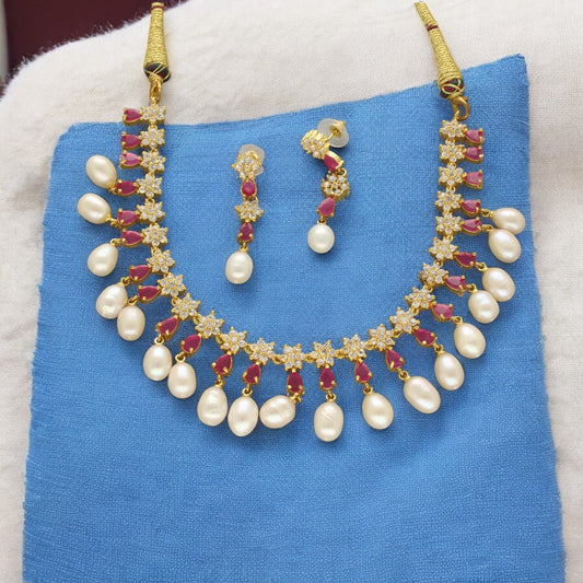 J Pearls Ekaaksh Pearl Necklace Set J Pearls