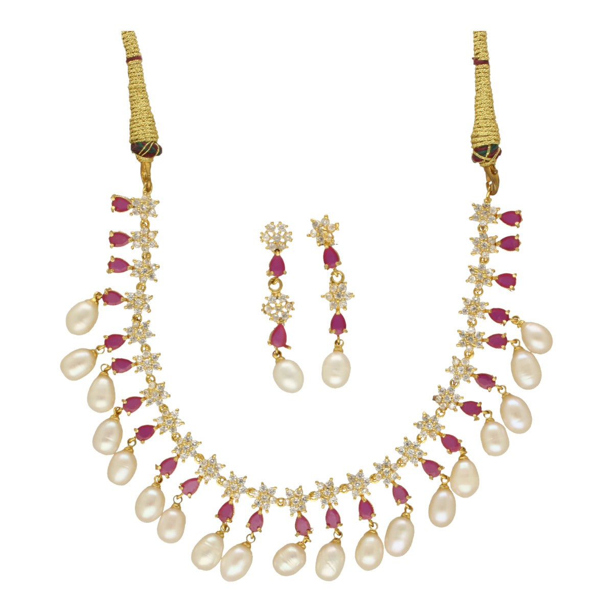 J Pearls Ekaaksh Pearl Necklace Set J Pearls