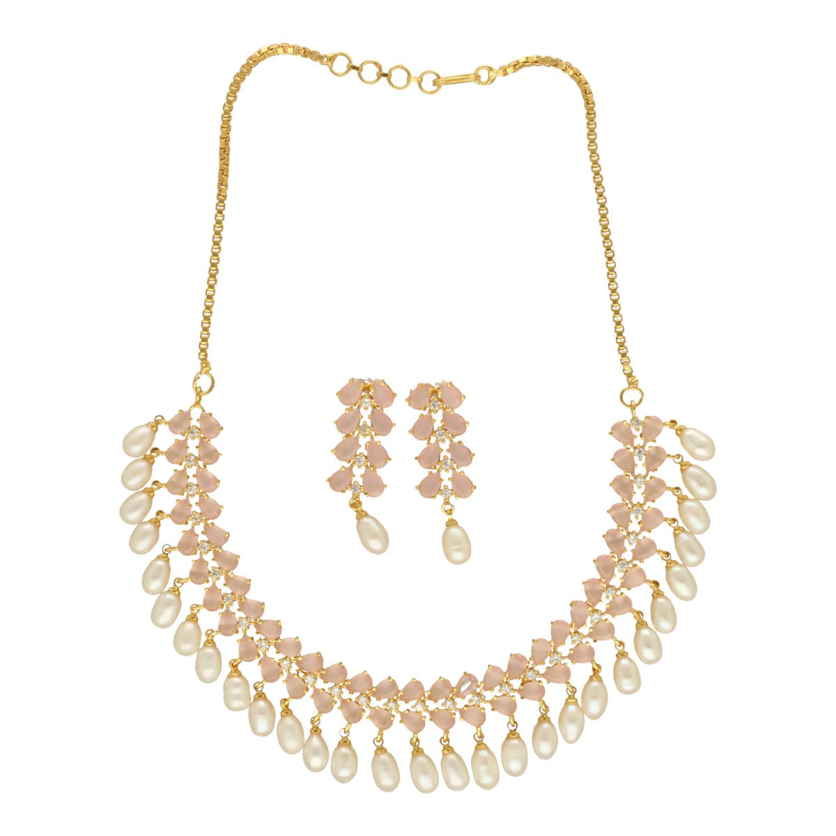 J Pearls Seraphic Sparkle Pearl Necklace Set J Pearls