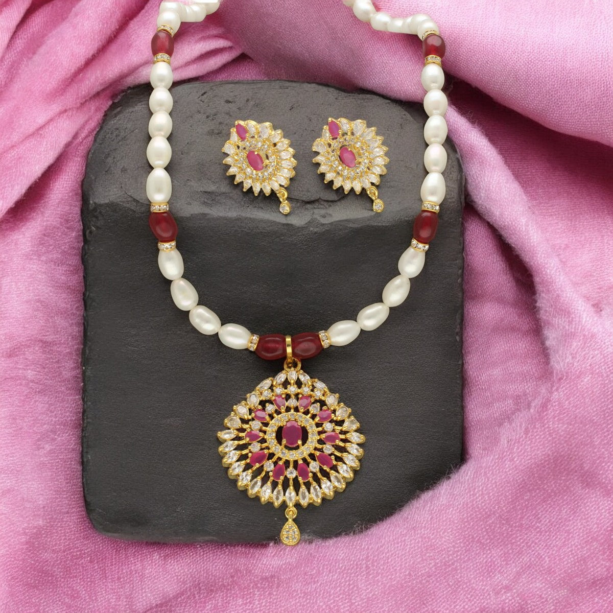 J Pearls Rinay Pearl Necklace Set J Pearls