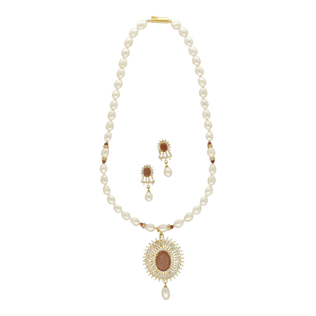 J Pearls Opal Pearl Necklace Set J Pearls
