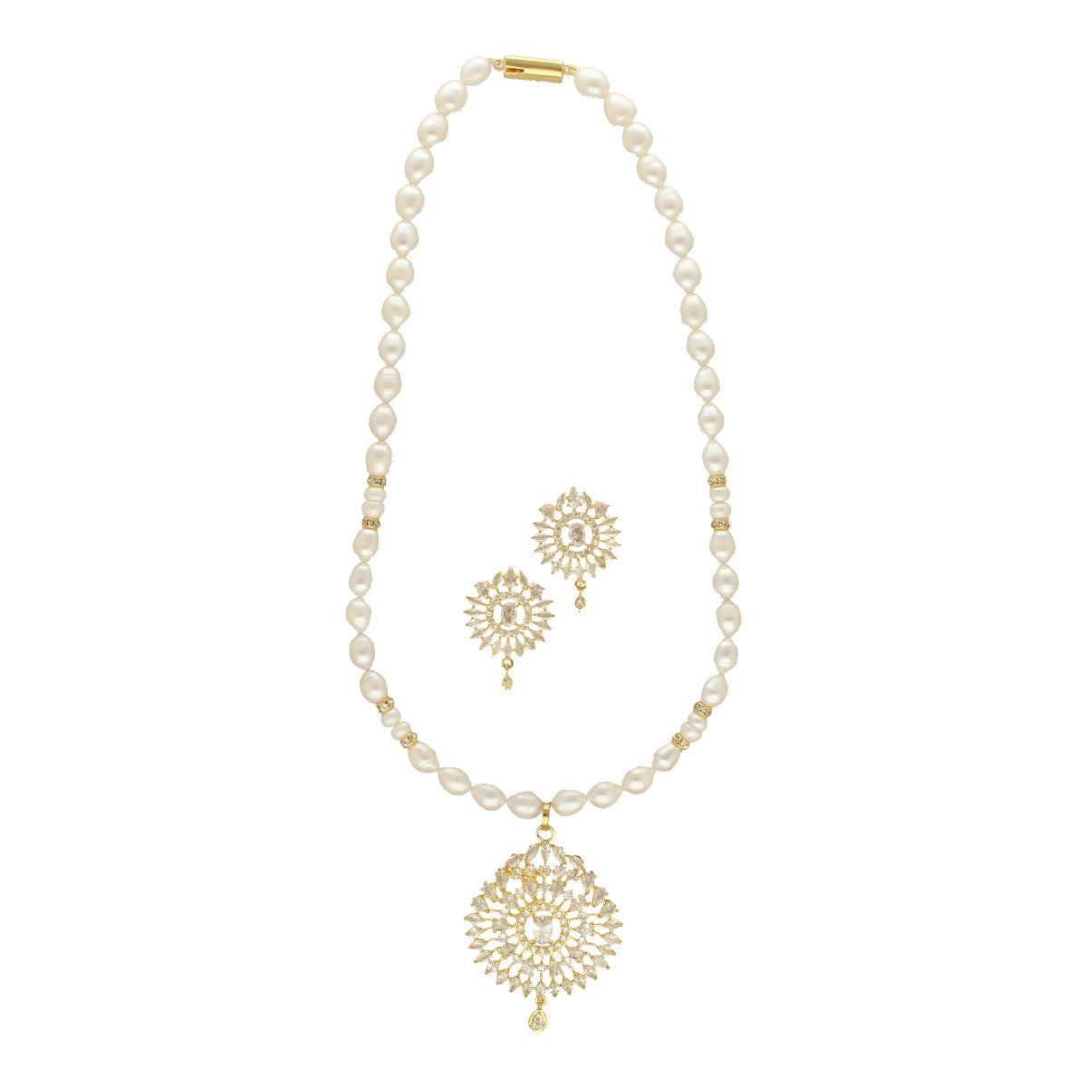 J Pearls Quasar Mystique Pearl Necklace Set J Pearls