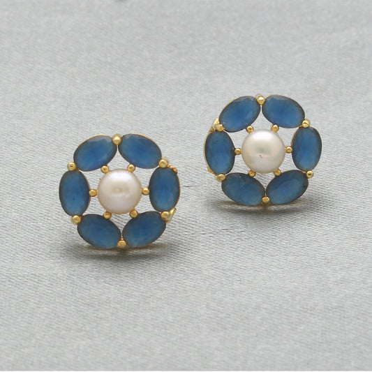 J Pearls Henna Pearl Earrings