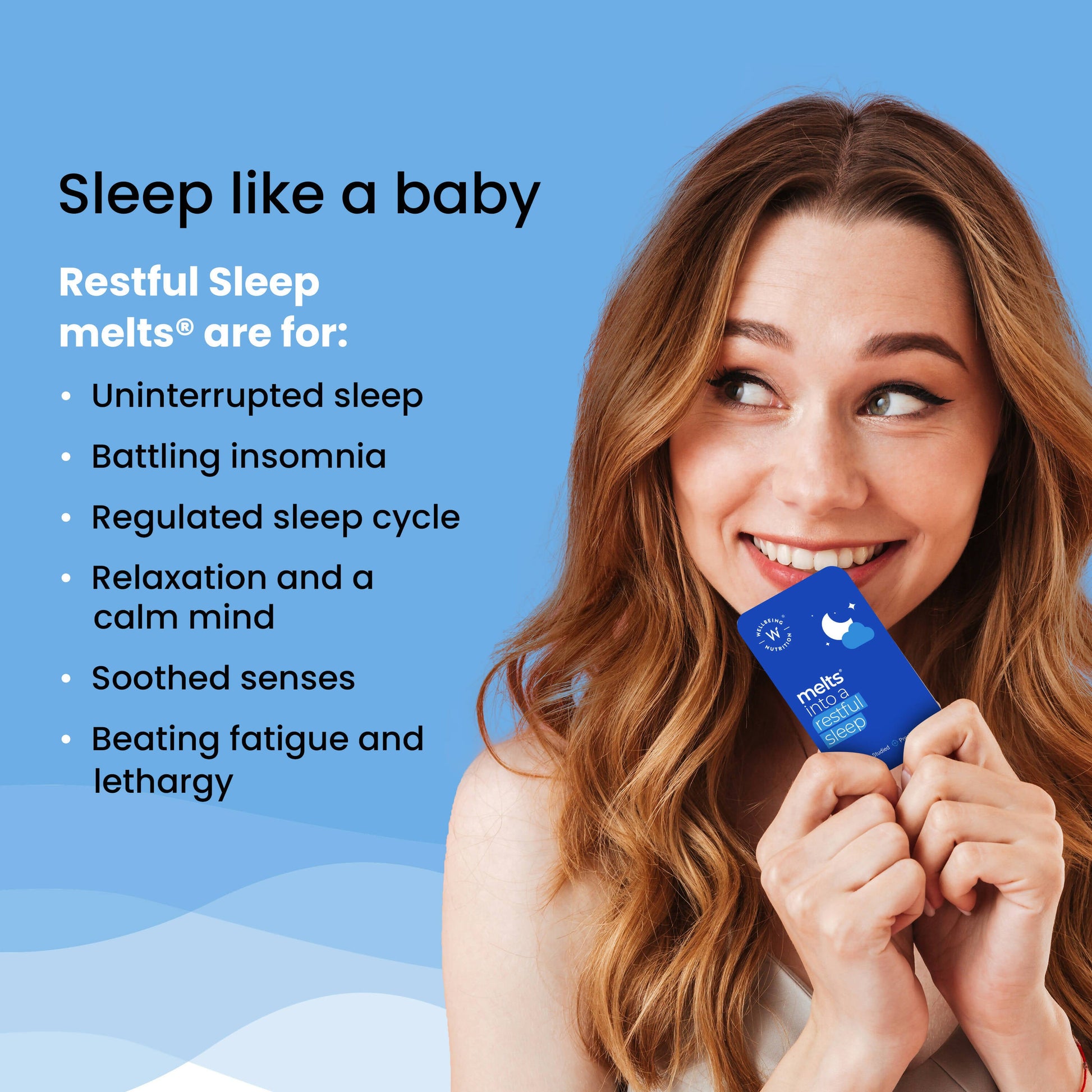 Wellbeing Nutrition Melts Restful Sleep Oral Strips-Calming Chamomile Lavender Flavor - Grab2buy