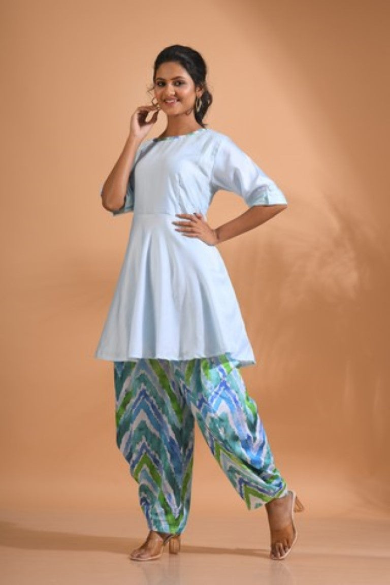 Morchari Patiala Salwar Top - Multicolour