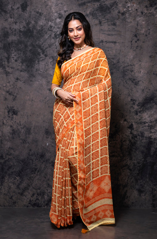Morchari Georgette Saree With Digital Print - Multicolor