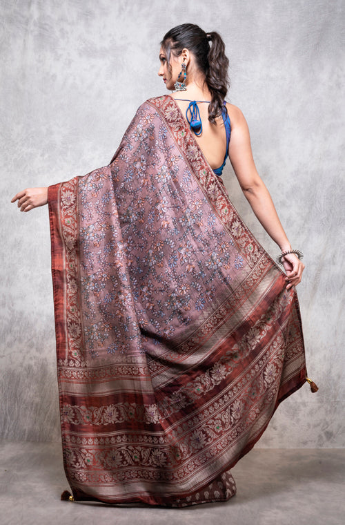 Morchari Pure Opara Saree Digital Print - Multicolour