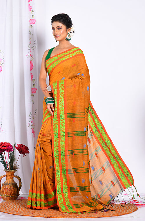 Morchari Cotton Handloom Saree - Multicolour