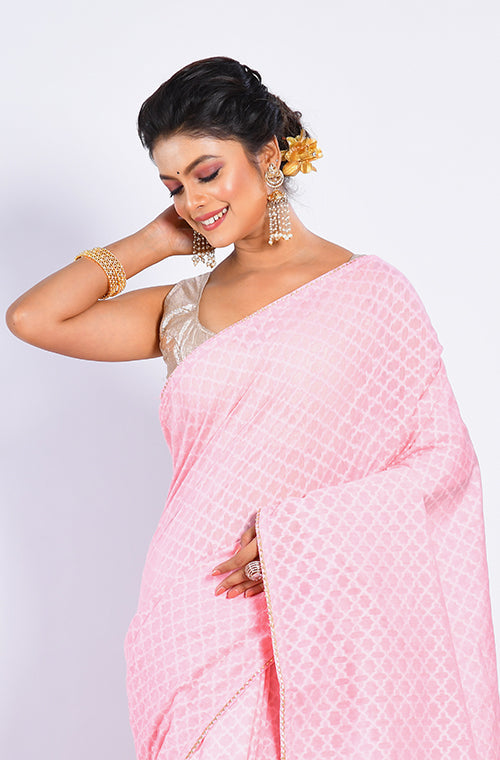 Morchari Baranasi Heavy Zari Saree - Peach
