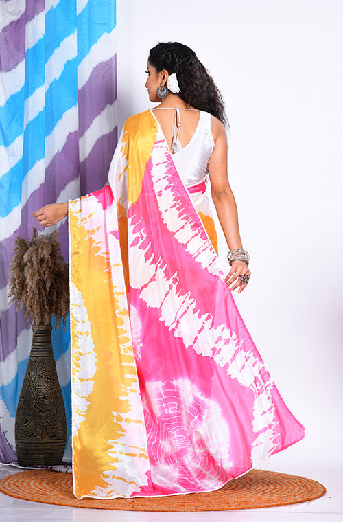 Morchari Semi Digital Print Saree - Multicolour