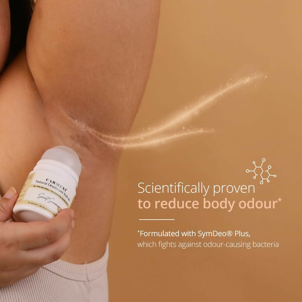 Carmesi Natural Underarm Roll On Deodorant for Women - Sweet Summer 
