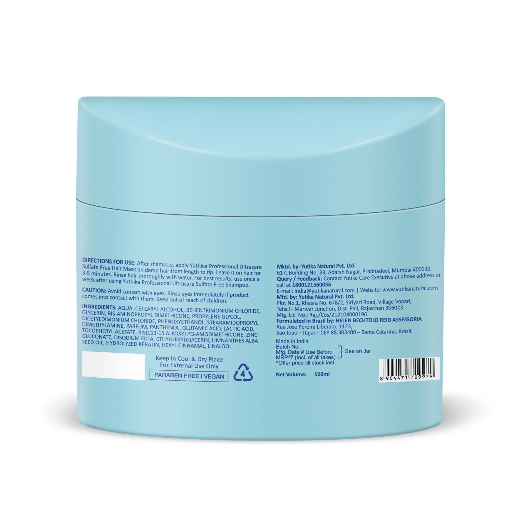 Yuthika Professional Ultracare Sulfate Free Hair Mask For Women & Men  Grab2Buy Yuthika Grab2Buy