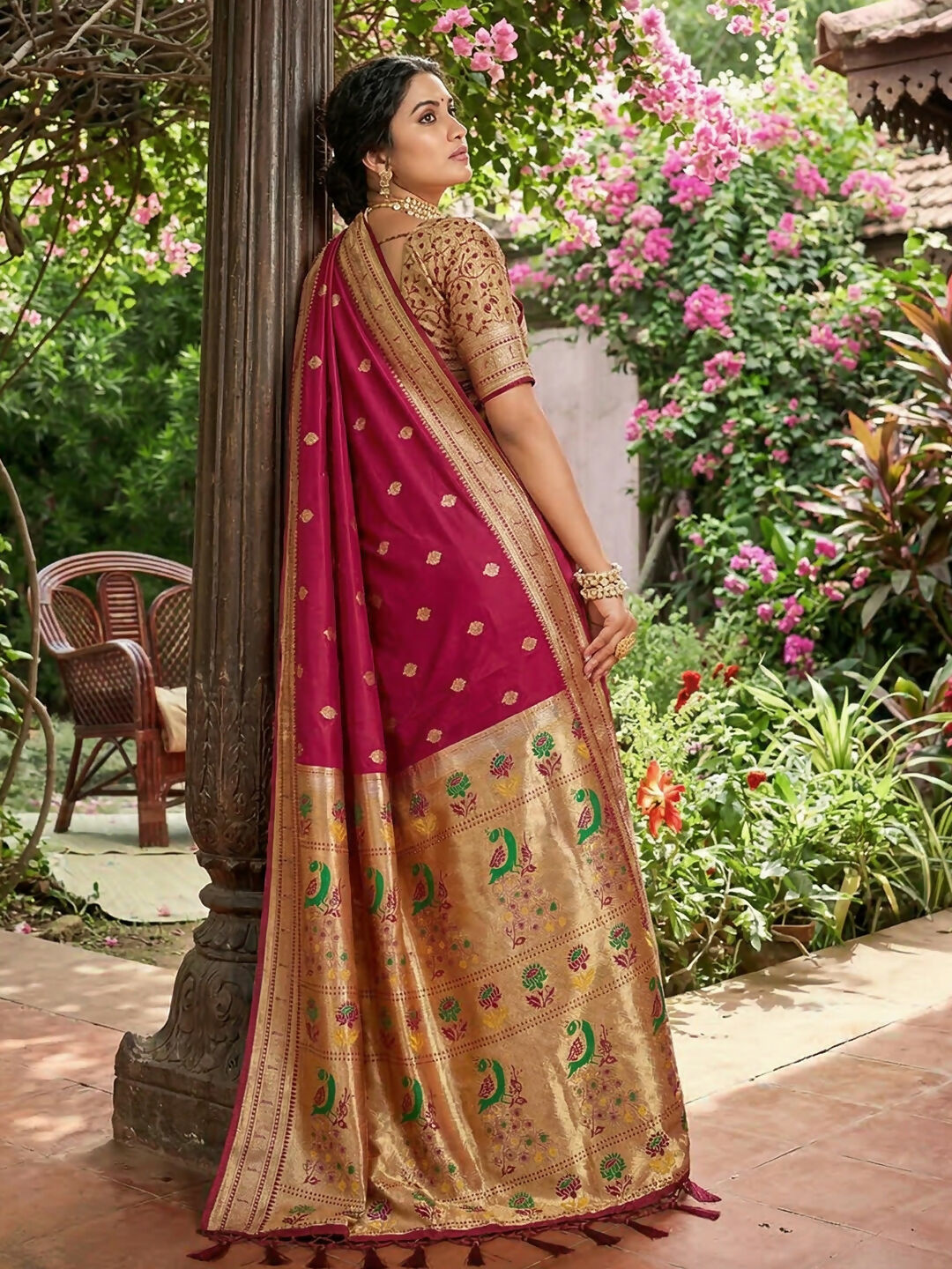 Shree Shyam Fashion Pink Soft Silk Saree