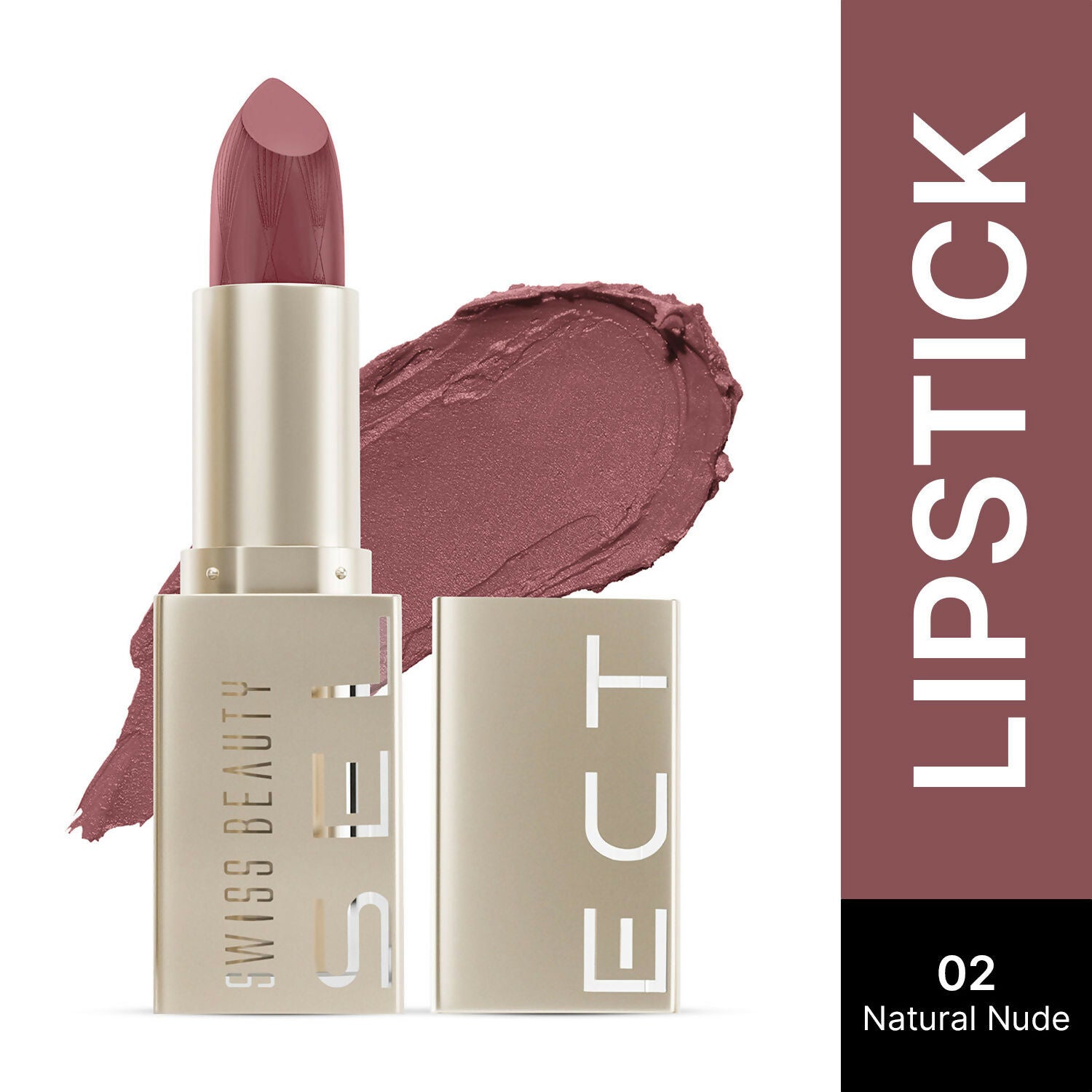 Swiss Beauty Select Creme Touch Hydrating Lipstick - 2 Natural Nude 