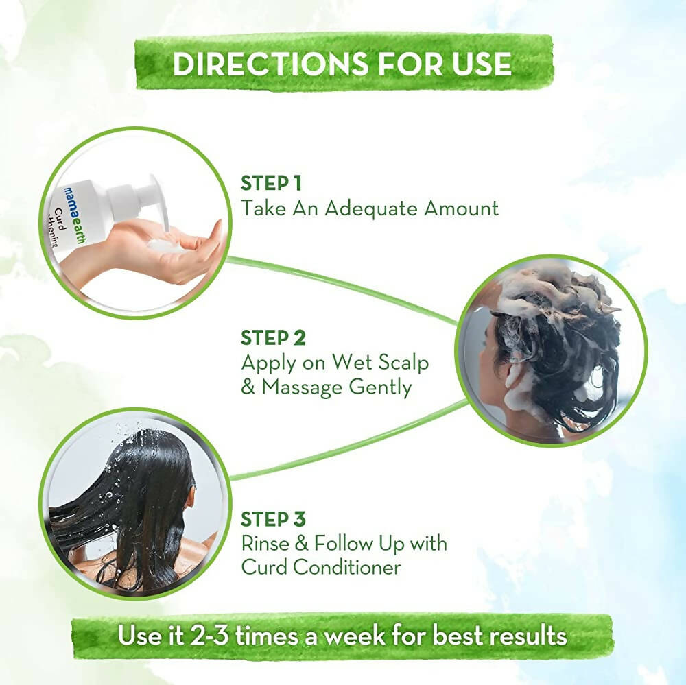 Mamaearth Curd Smoothening Shampoo for Smooth & Shiny Hair - Grab2buy