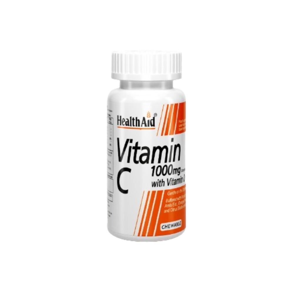 HealthAid Vitamin C 1000 mg Complex with Vitamin D Chewable Tablets 
