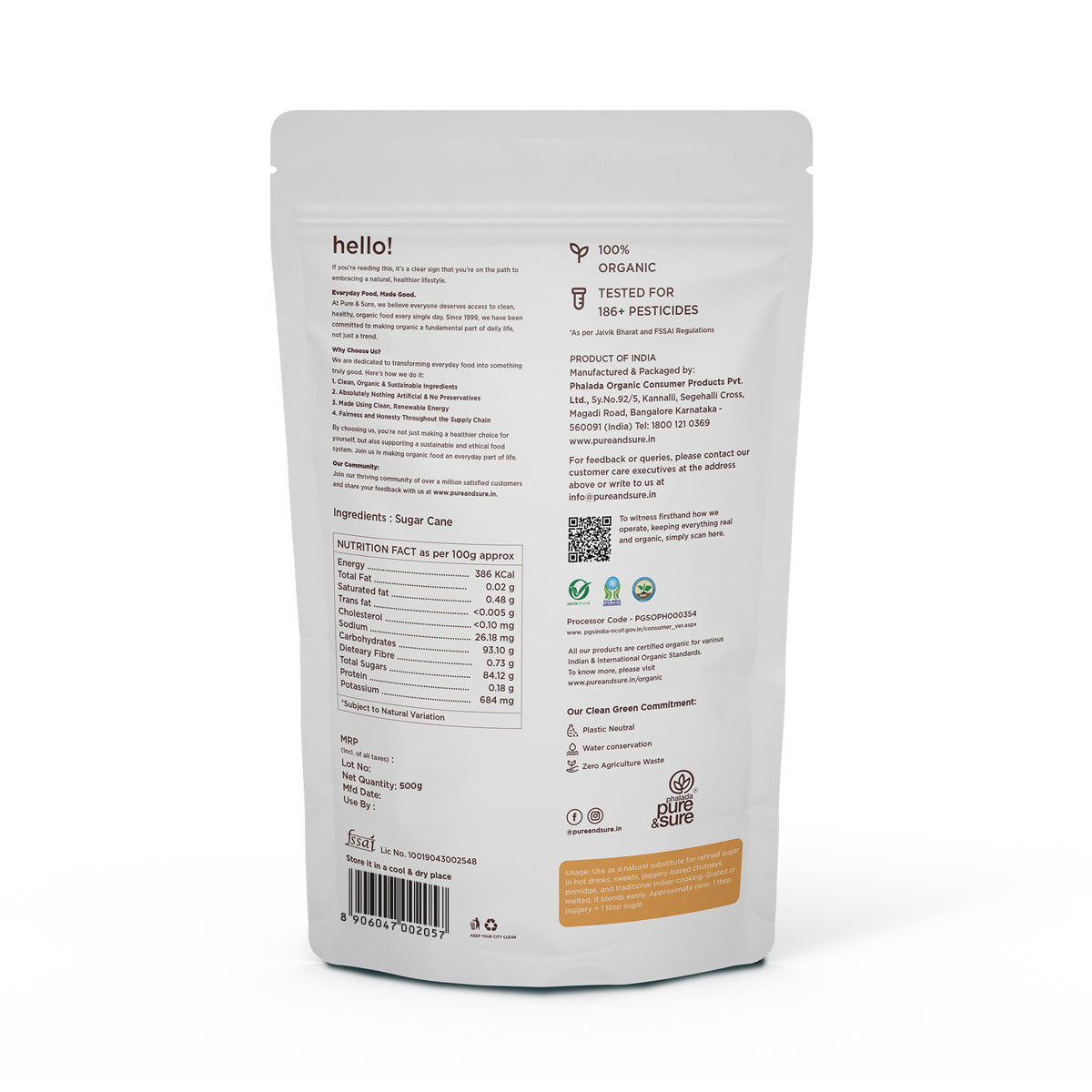 Pure & Sure Organic Jaggery Powder  Grab2Buy Pure & Sure Grab2Buy