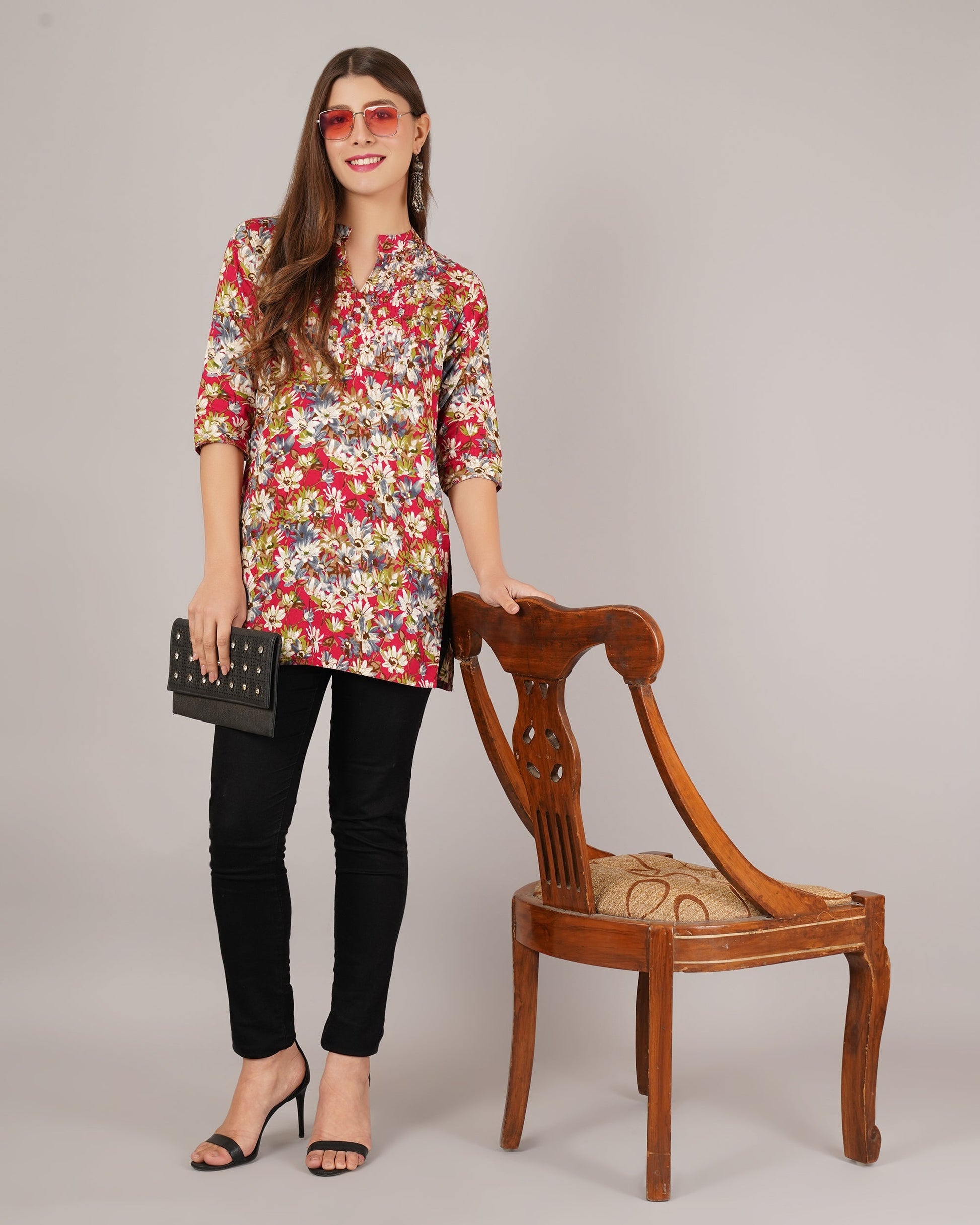 Jaitra Apparels Women Printed Rayon Straight Kurta (Multicolor) | Grab2Buy