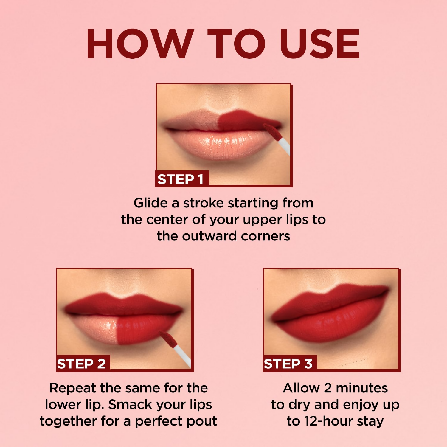 Enn Semi Matte Red Liquid Lipstick - Sangria Red 