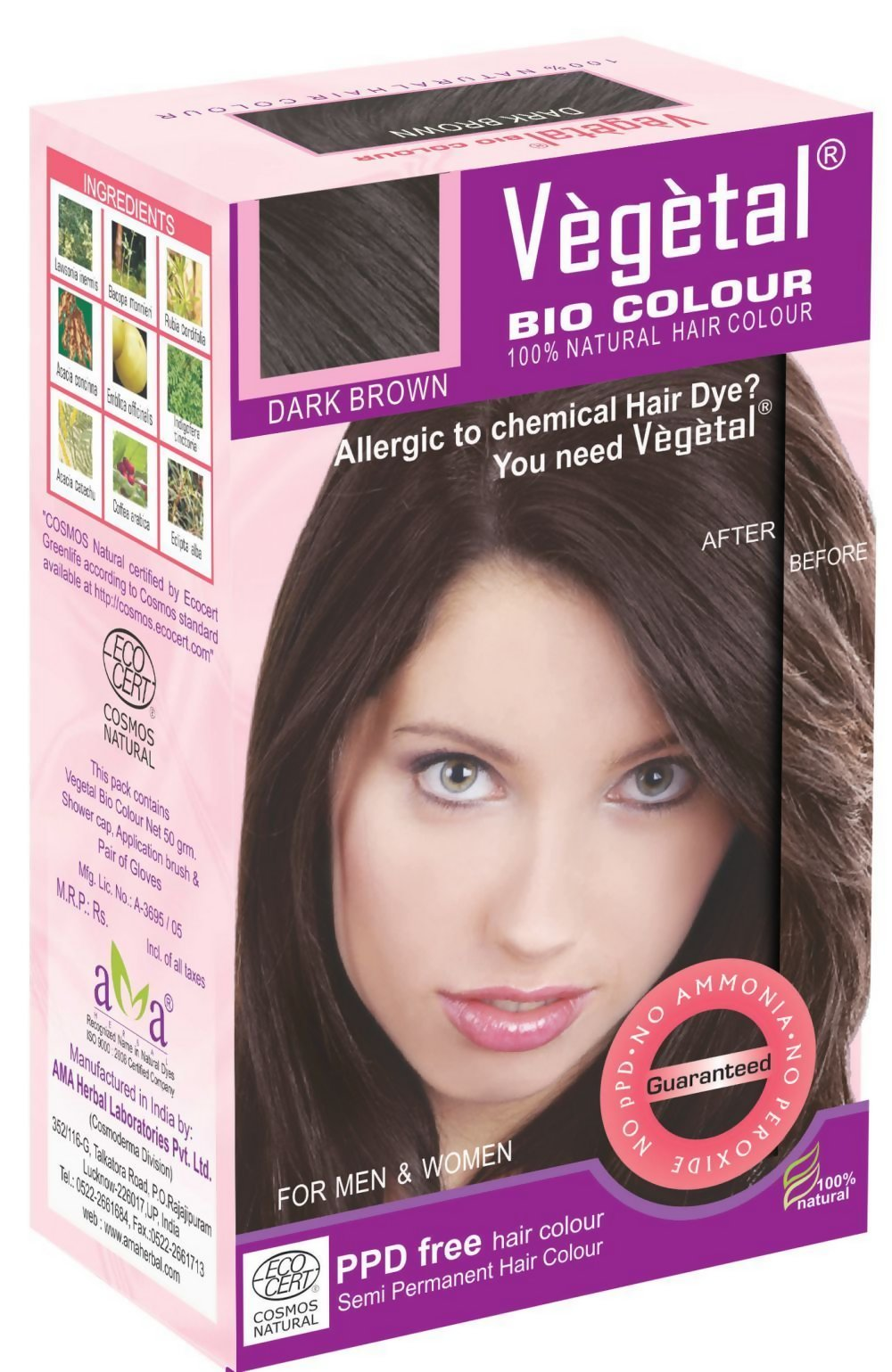 Vegetal Bio Colour Dark Brown Free In Pack Color Protection Shampoo  Grab2Buy Vegetal Grab2Buy