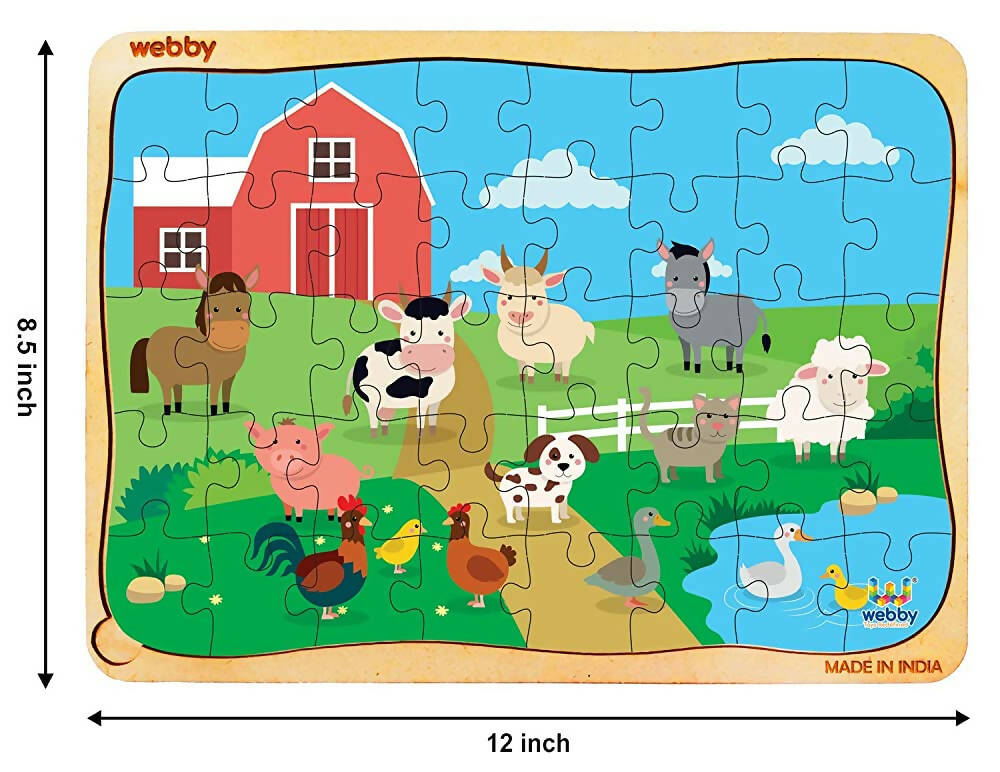 Webby Farm House Wooden Jigsaw Puzzle- 40 Pcs  Grab2Buy Webby Grab2Buy