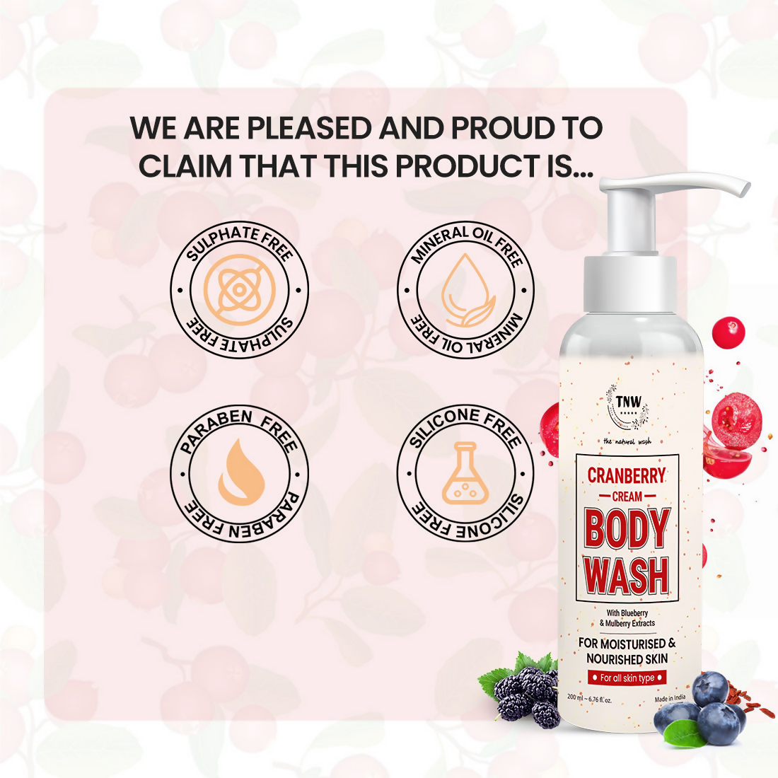 The Natural Wash Cranberry Cream Body Wash  Grab2Buy The Natural Wash Grab2Buy