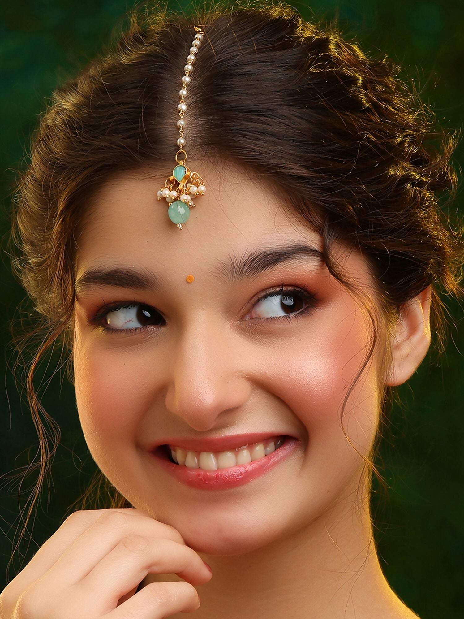 Ruby Raang Starry Stone Maang Tikka