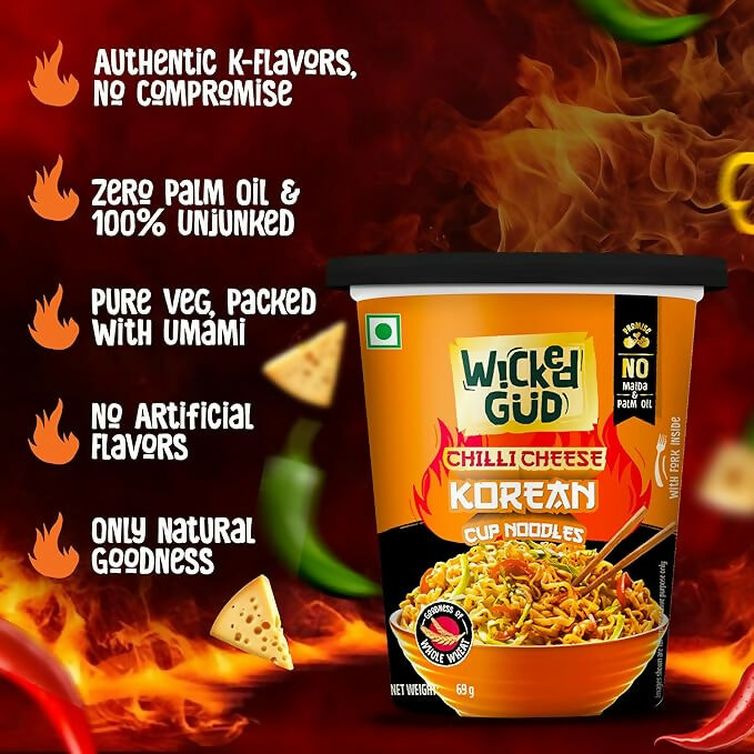 WickedGud Chilli Cheese Korean Instant Cup Noodles  Grab2Buy WickedGud Grab2Buy