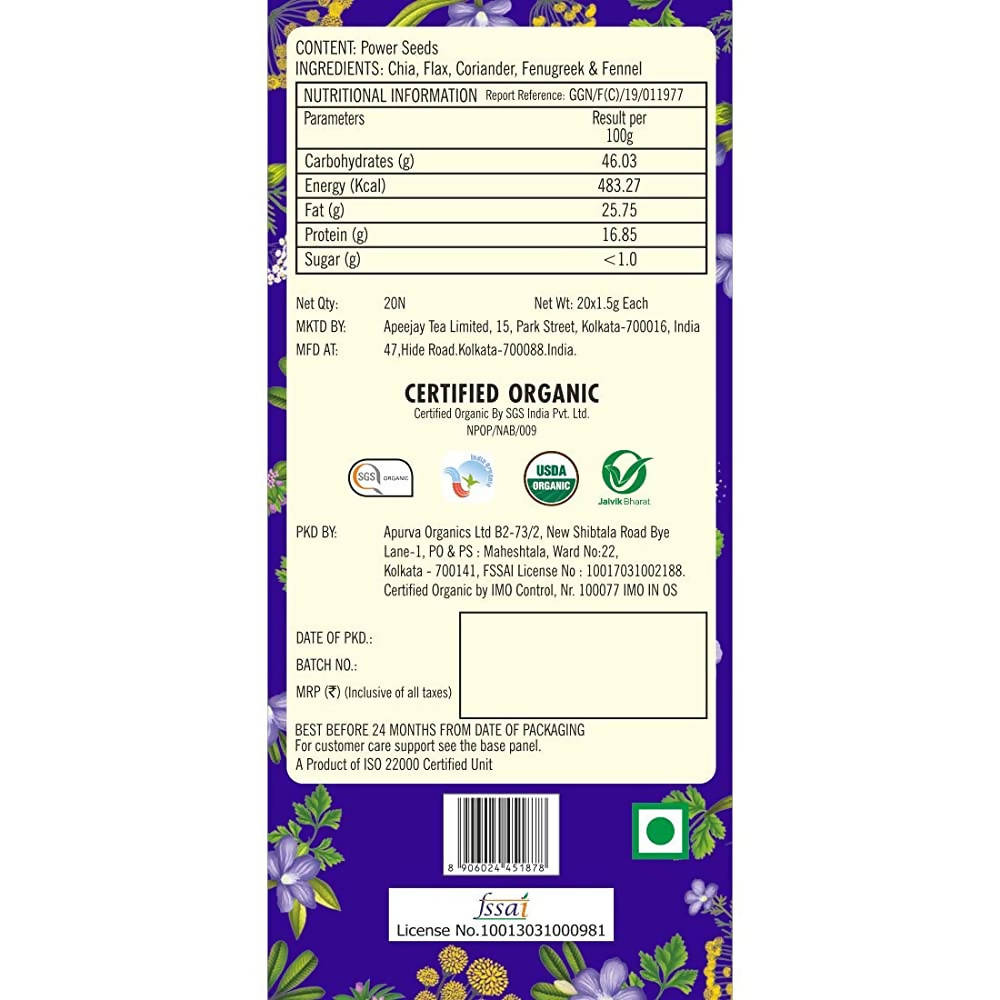 Typhoo Digestive Organic Power Seeds Herbal Tea Bags  Grab2Buy Typhoo Grab2Buy