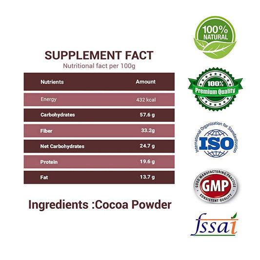 NutroActive Natural Cocoa Powder Unsweetened