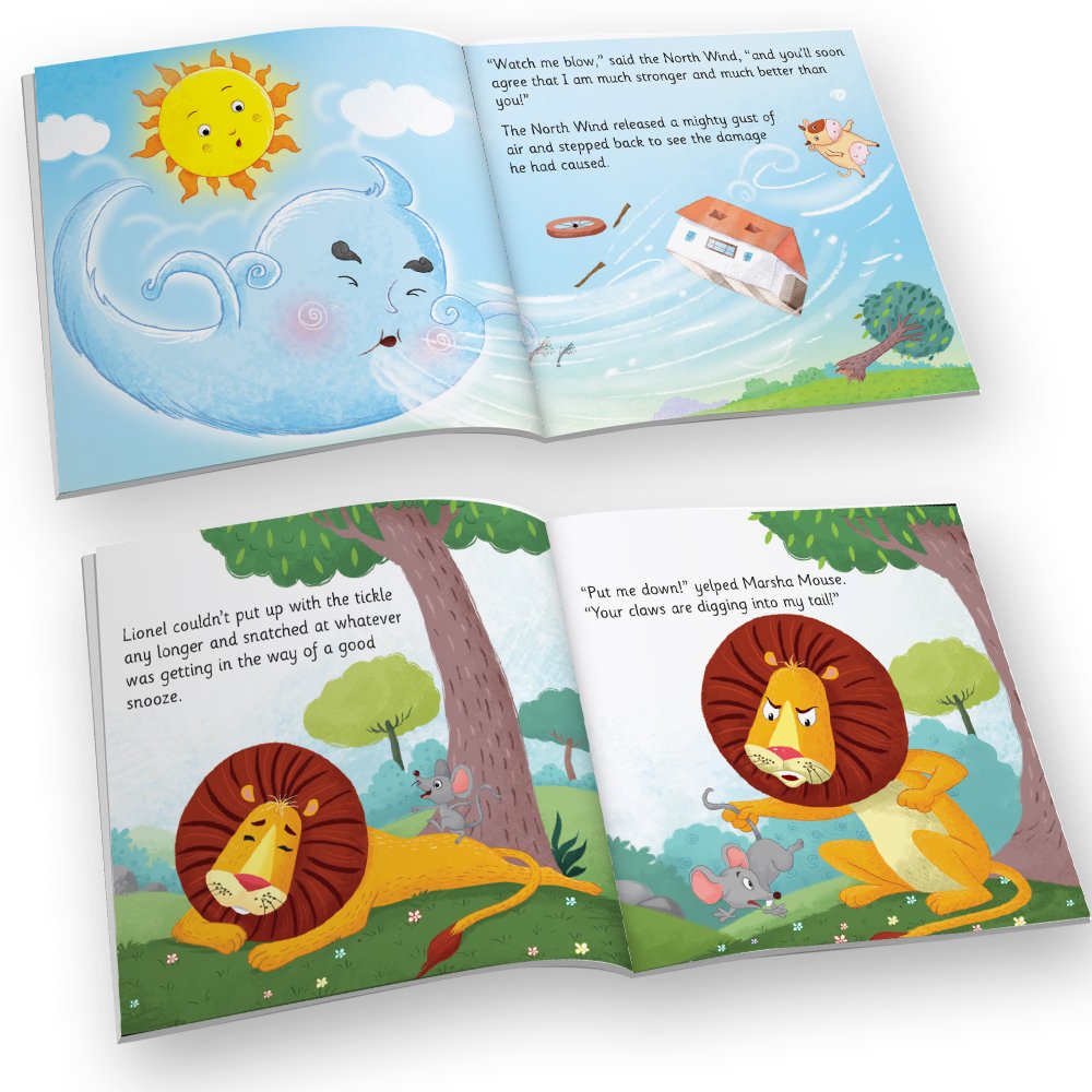 Jolly Kids Aesop's Fables Stories Books Set of 12 for Kids Ages 3-6 Years| Bedtime Moral Stories 