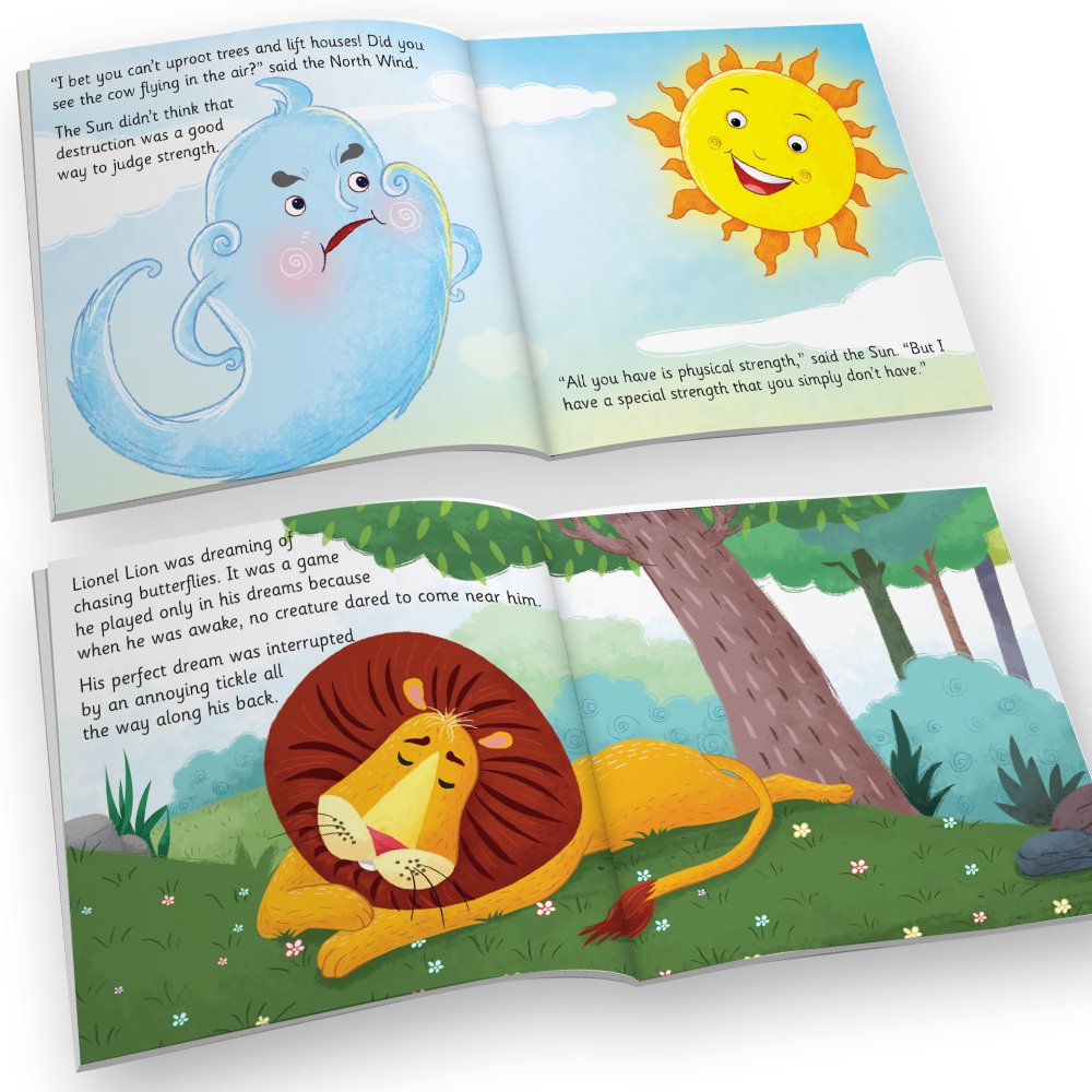 Jolly Kids Aesop's Fables Stories Books Set of 12 for Kids Ages 3-6 Years| Bedtime Moral Stories 