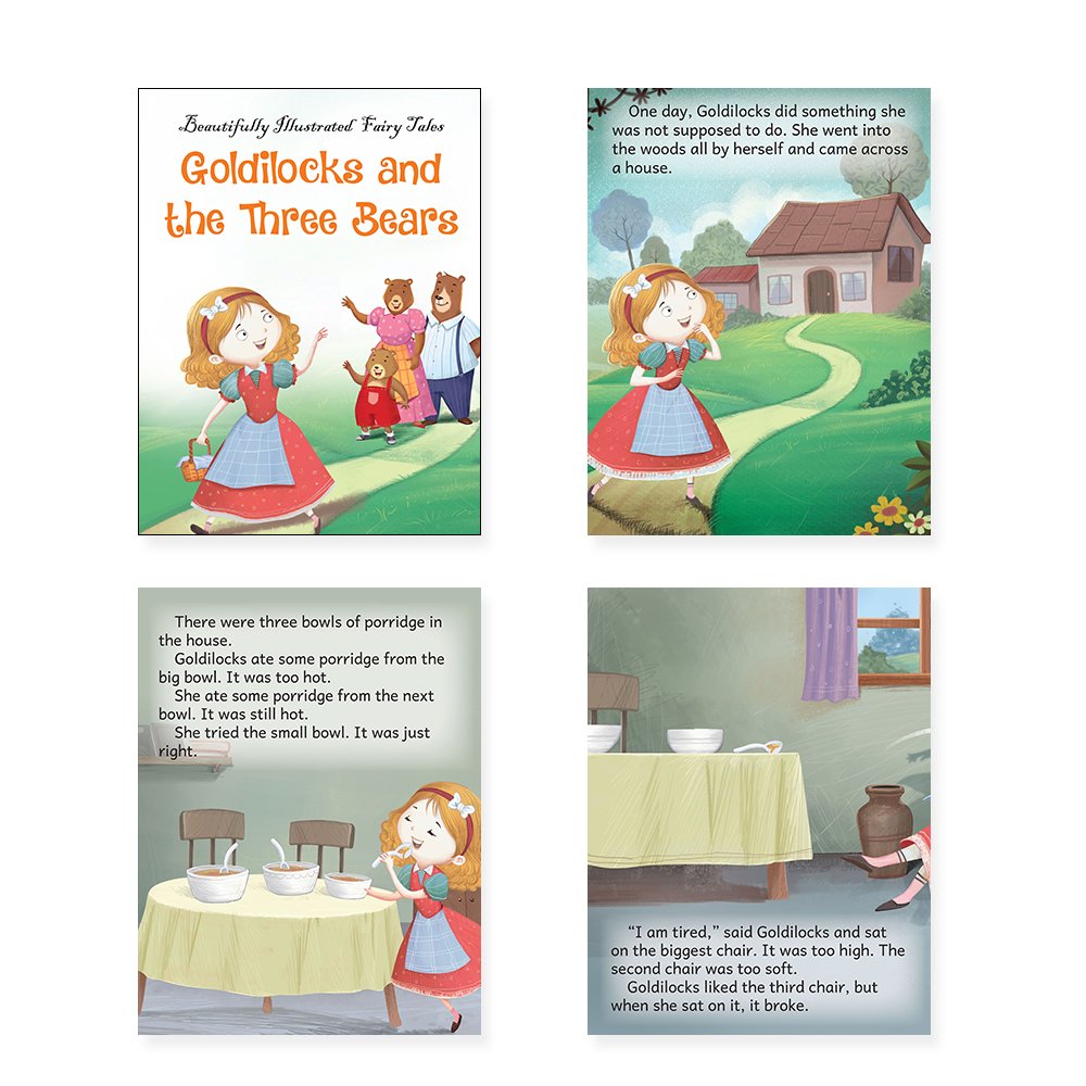 Jolly Kids Beautifully Illustrated Fairy Tales 4 in 1 Books B Set of 2| Ultimate Collection of Bedtime Megical Stories For Children Ages 3-8 Years 