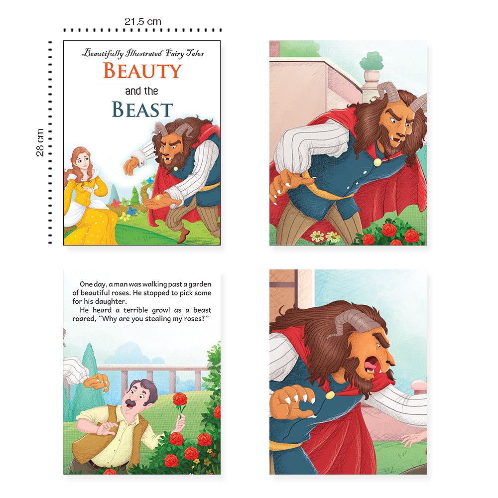 Jolly Kids Beautifully Illustrated Fairy Tales 4 in 1 Books E Set of 2| Ultimate Collection of Bedtime Megical Stories For Children Ages 3-8 Years 
