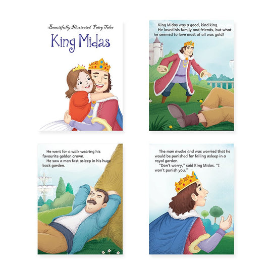 Jolly Kids Beautifully Illustrated Fairy Tales 4 in 1 Books F Set of 2| Ultimate Collection of Bedtime Megical Stories For Children Ages 3-8 Years 
