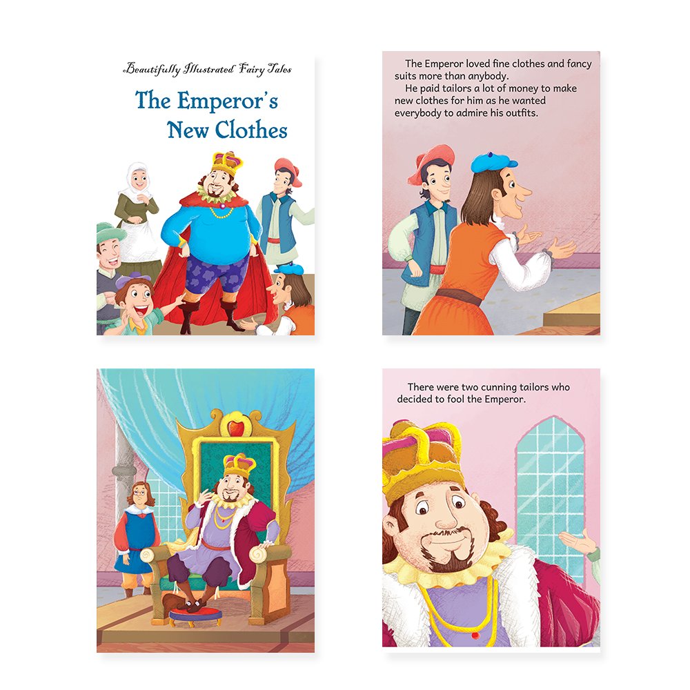 Jolly Kids Beautifully Illustrated Fairy Tales 4 in 1 Books F Set of 2| Ultimate Collection of Bedtime Megical Stories For Children Ages 3-8 Years 