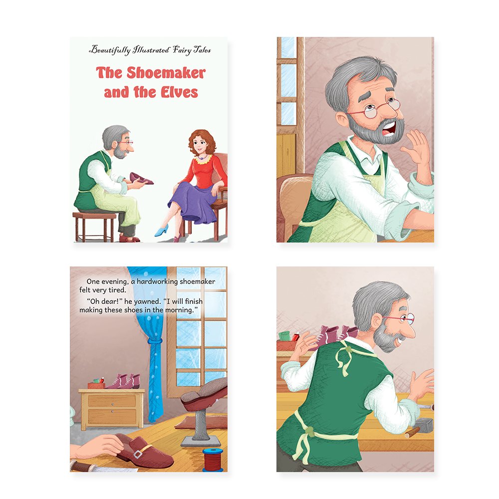 Jolly Kids Beautifully Illustrated Fairy Tales 4 in 1 Books F Set of 2| Ultimate Collection of Bedtime Megical Stories For Children Ages 3-8 Years 