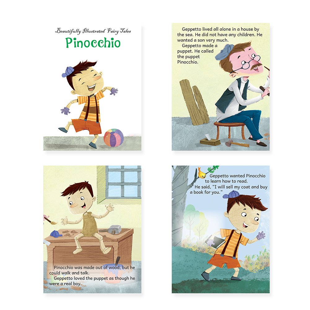 Jolly Kids Beautifully Illustrated Fairy Tales 4 in 1 Books F Set of 2| Ultimate Collection of Bedtime Megical Stories For Children Ages 3-8 Years 