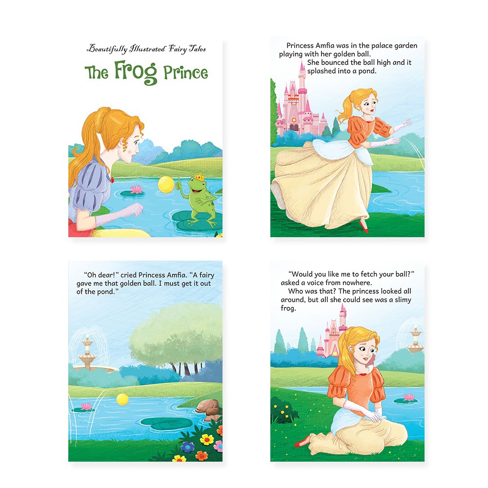 Jolly Kids Beautifully Illustrated Fairy Tales 4 in 1 Books Set of 4| Ultimate Collection of Bedtime Megical Stories For Children Ages 3-8 Years 
