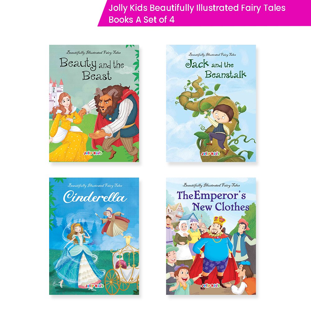 Jolly Kids Beautifully Illustrated Fairy Tales Books A Set of 4 For Kids Ages 3-8 Years| Classic Storytelling Gift Book 