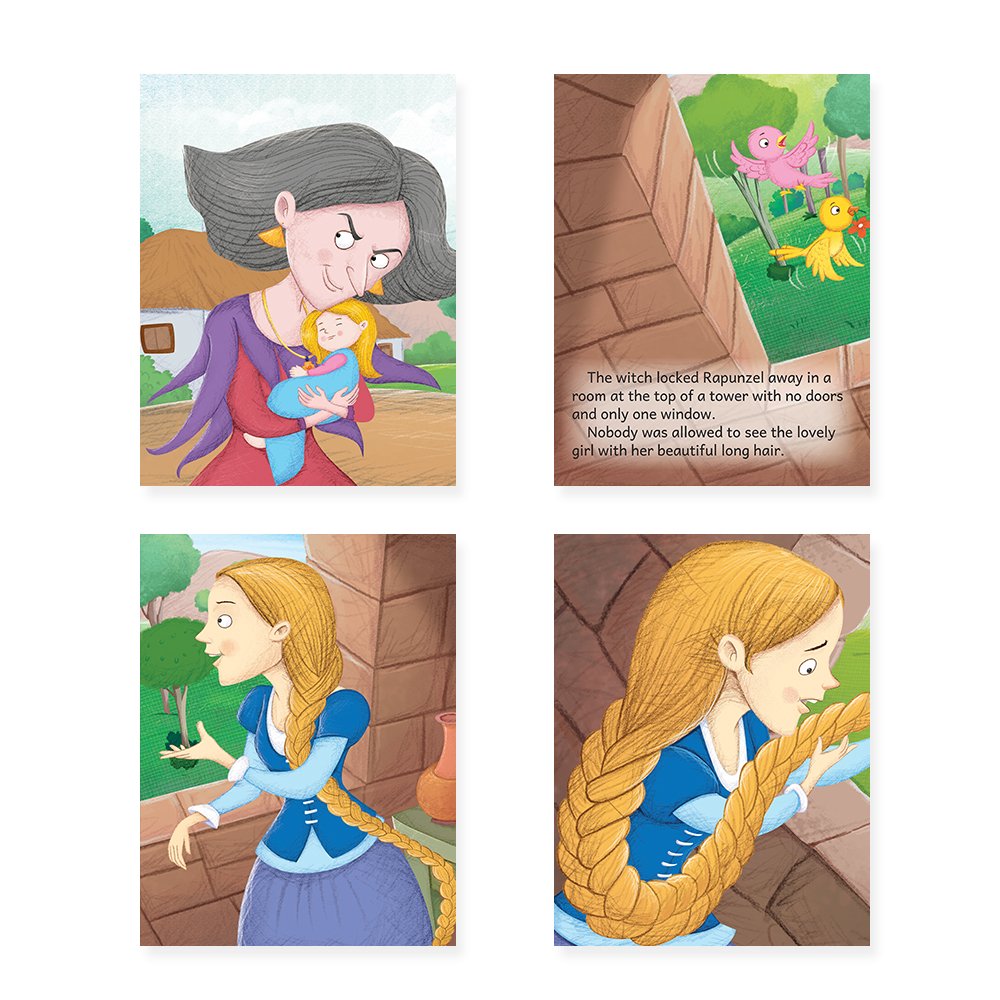 Jolly Kids Beautifully Illustrated Fairy Tales Books B Set of 4 For Kids Ages 3-8 Years| Magical Gift Stories Book 