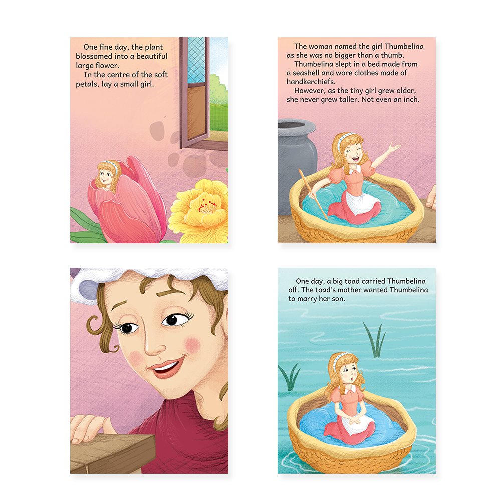 Jolly Kids Beautifully Illustrated Fairy Tales Books C Set of 4 Combo Storytelling Books For Kids Ages 3-8 Years 