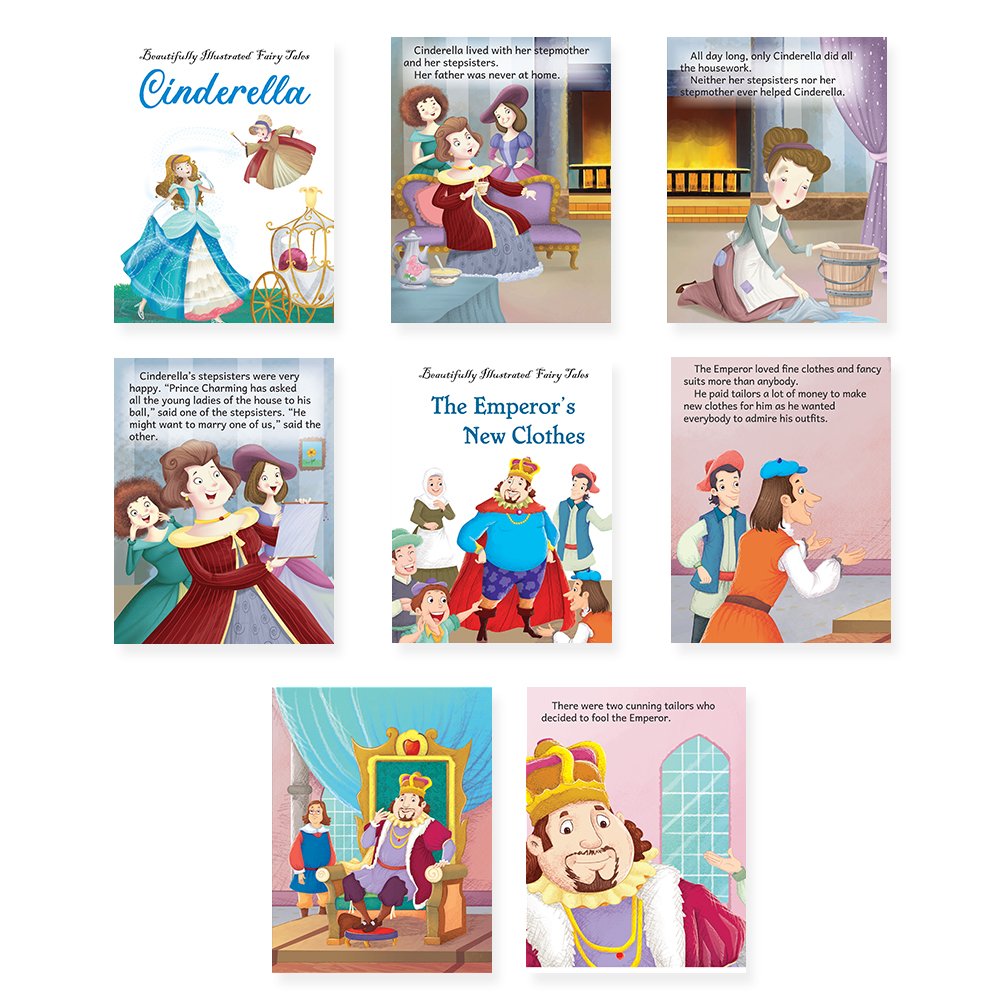 Jolly Kids Beautifully Illustrated Fairy Tales Books G Set of 16 For Kids Ages 3-8 Years| Combo Storytelling Books 