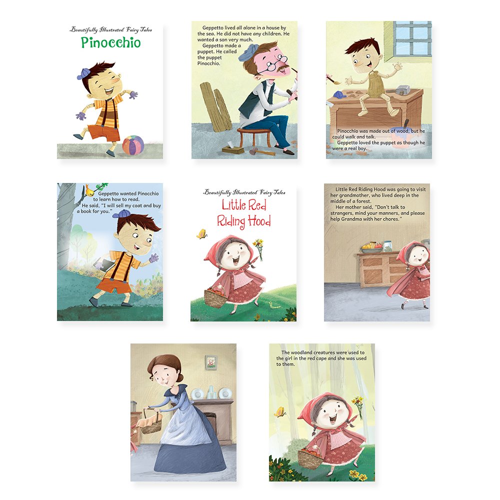 Jolly Kids Beautifully Illustrated Fairy Tales Books G Set of 16 For Kids Ages 3-8 Years| Combo Storytelling Books 