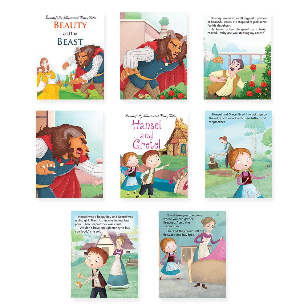 Jolly Kids Beautifully Illustrated Fairy Tales Books G Set of 16 For Kids Ages 3-8 Years| Combo Storytelling Books 
