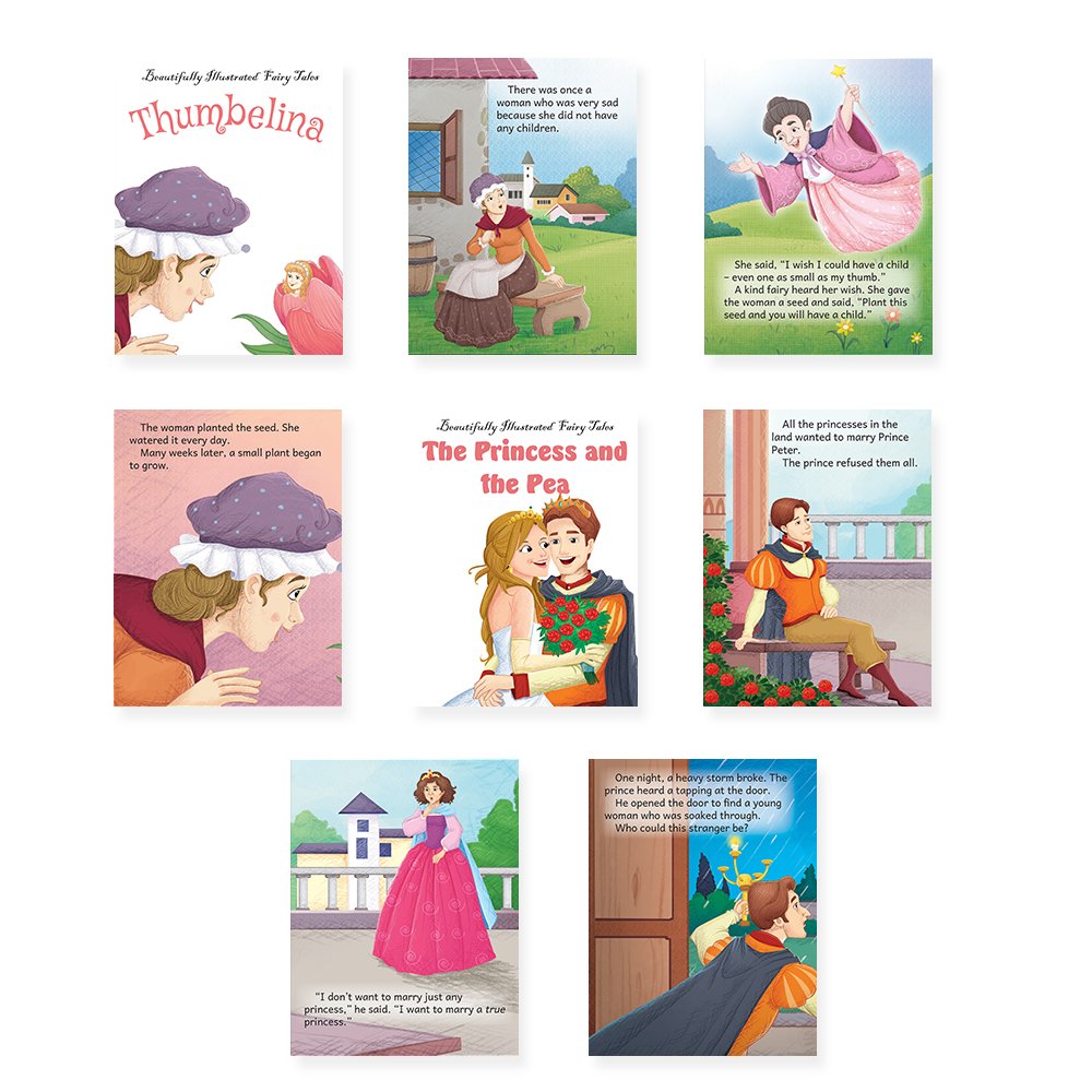 Jolly Kids Beautifully Illustrated Fairy Tales Books G Set of 16 For Kids Ages 3-8 Years| Combo Storytelling Books 