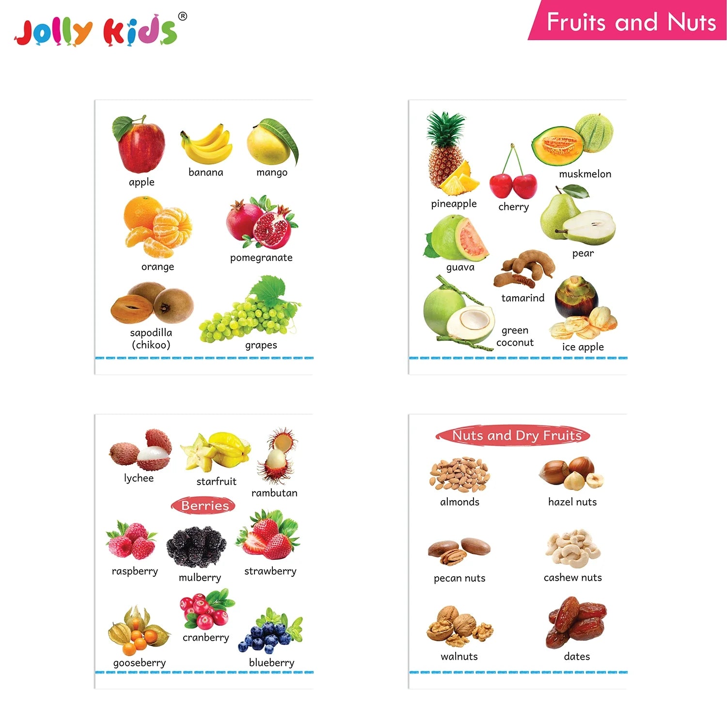 Jolly Kids My Big Board Books Set of 8 for Toddlers Ages 0-3 Years| Picture Learning Books 